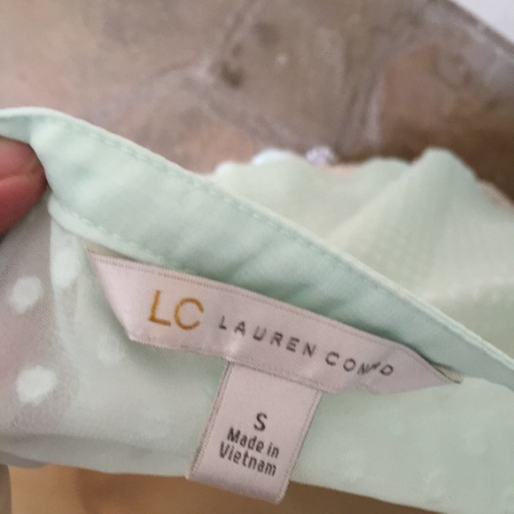 SALE!!!Lauren Conrad sheer Jade Green Blouse 3/4 sleeves - Picture 4 of 5